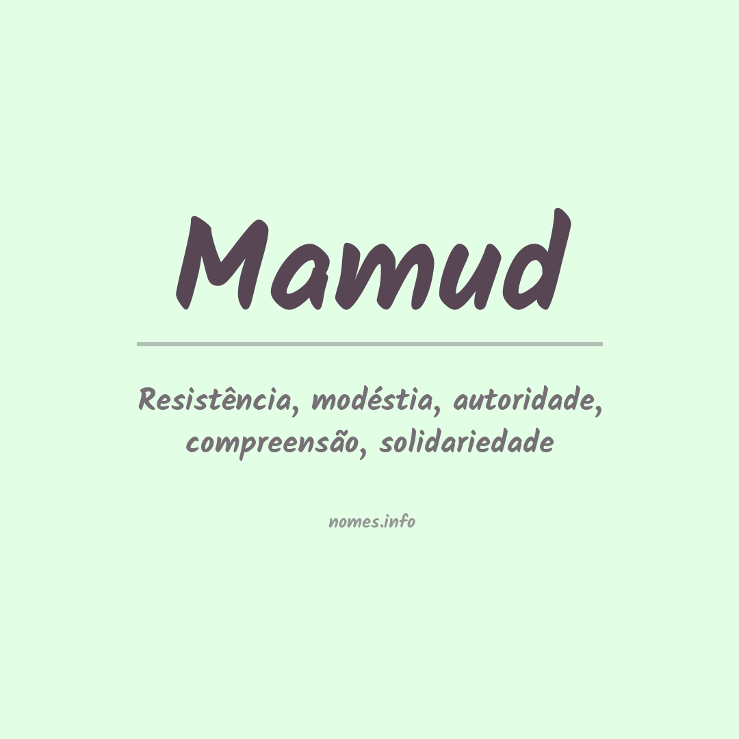 Significado do nome Mamud