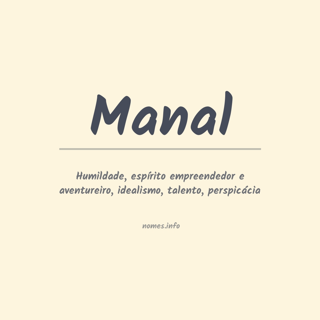 Significado do nome Manal