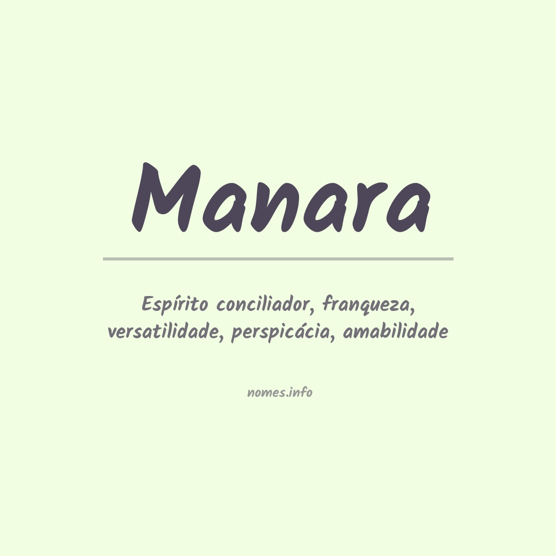 Significado do nome Manara