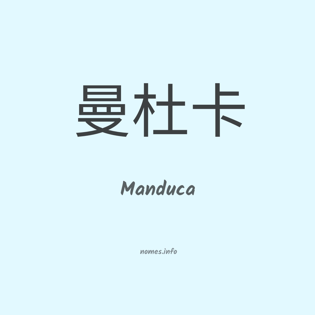 Manduca em chinês