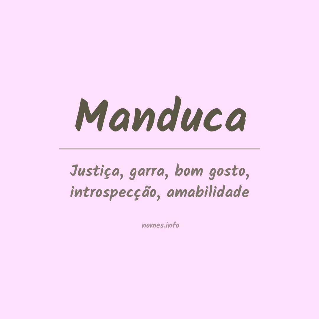 Significado do nome Manduca