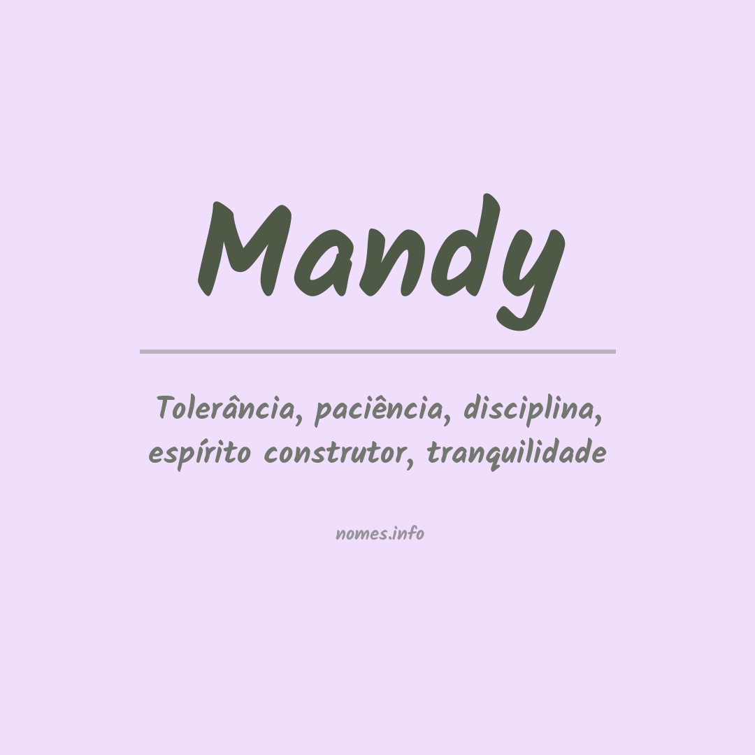 Significado do nome Mandy