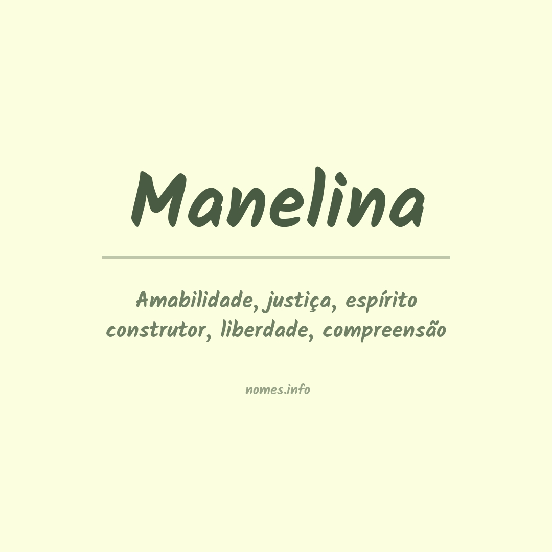 Significado do nome Manelina