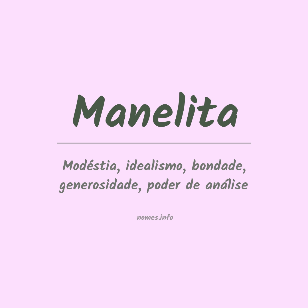 Significado do nome Manelita
