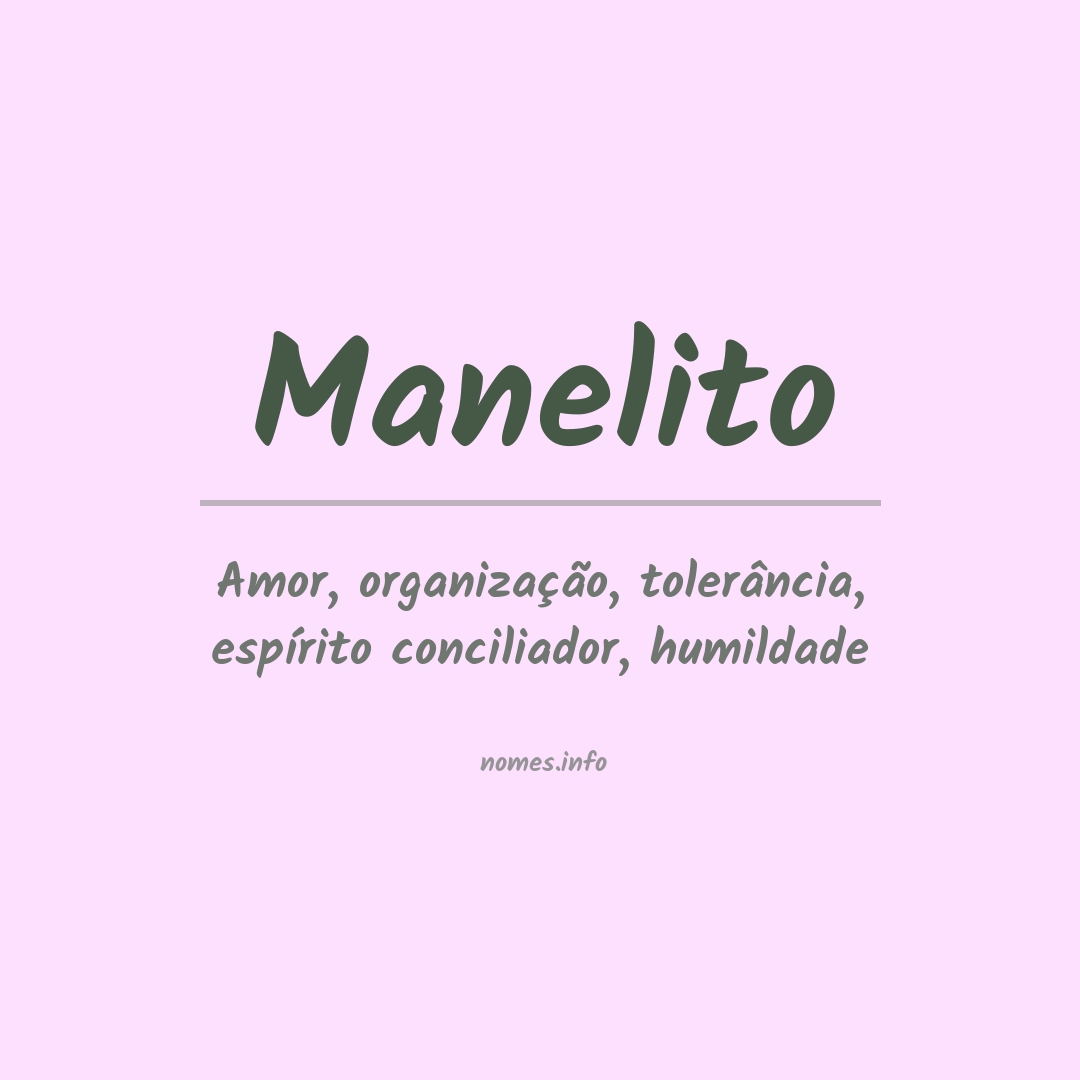 Significado do nome Manelito