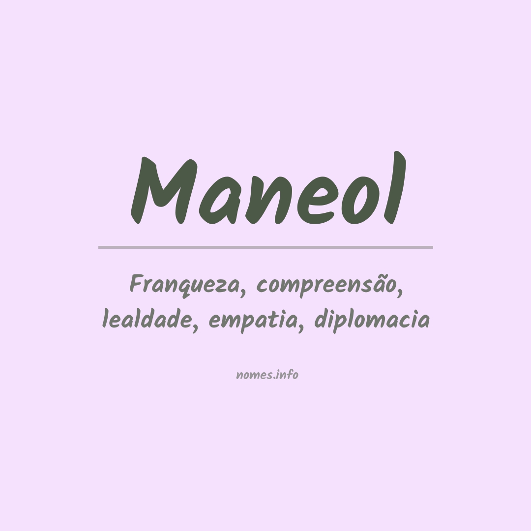 Significado do nome Maneol