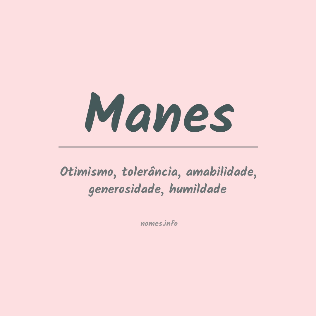 Significado do nome Manes