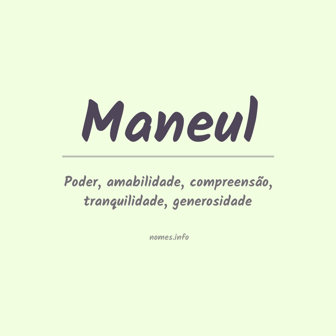 Significado do nome Maneul