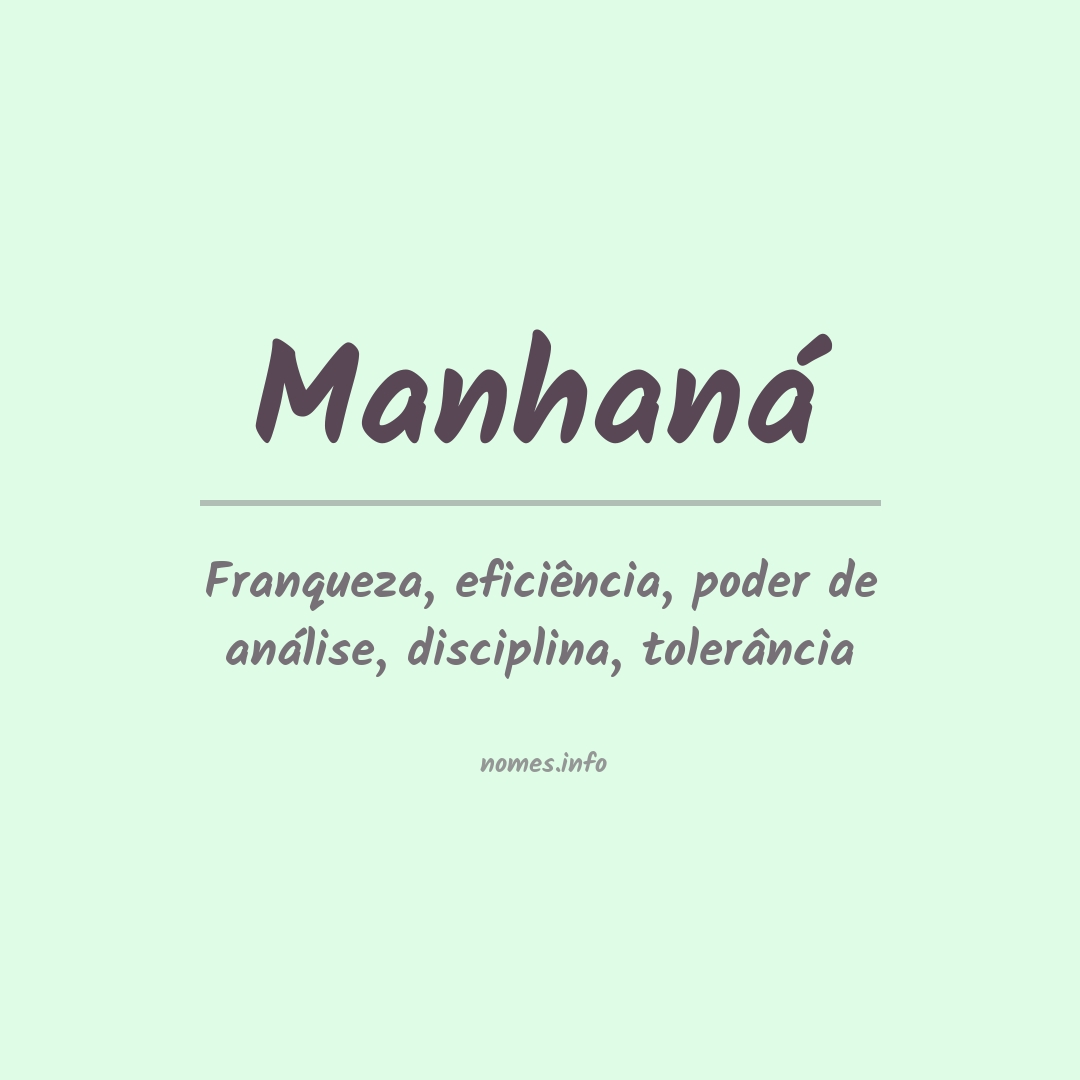 Significado do nome Manhaná