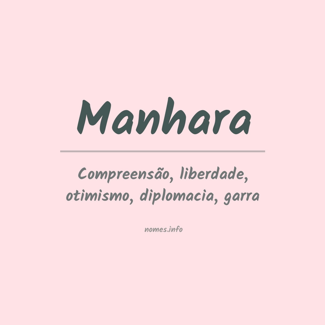 Significado do nome Manhara