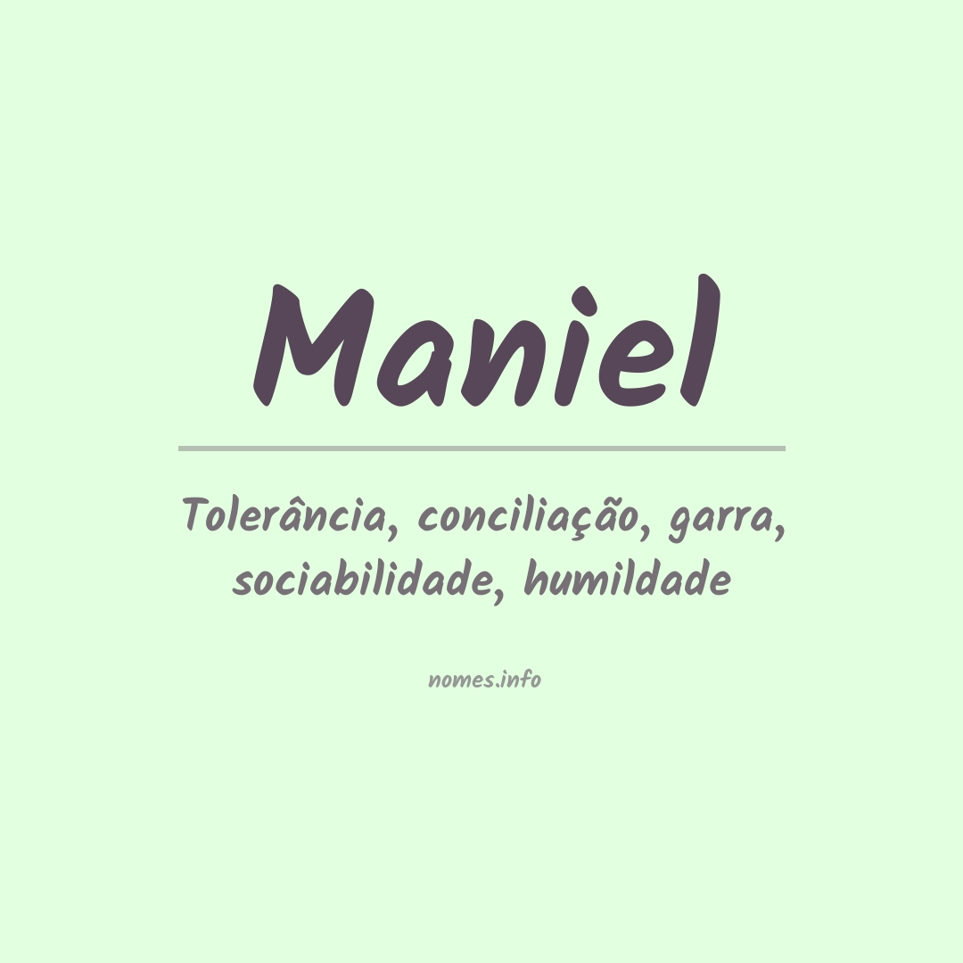 Significado do nome Maniel