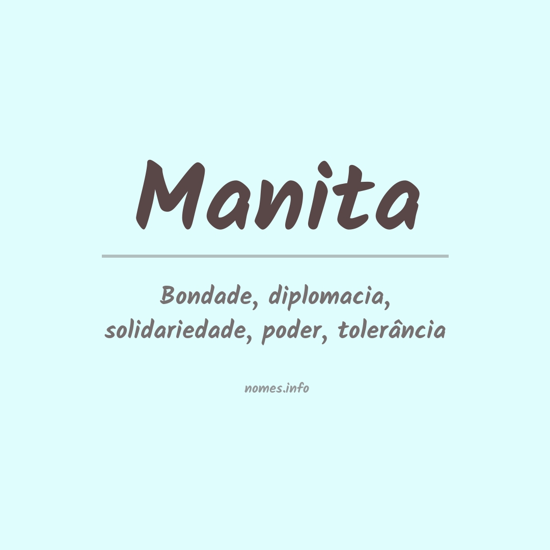 Significado do nome Manita