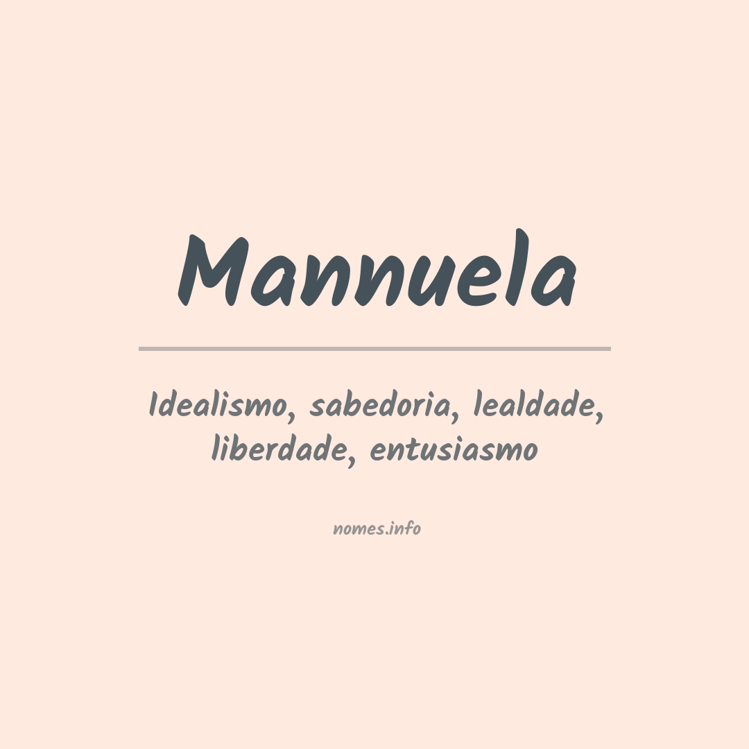 Significado do nome Mannuela