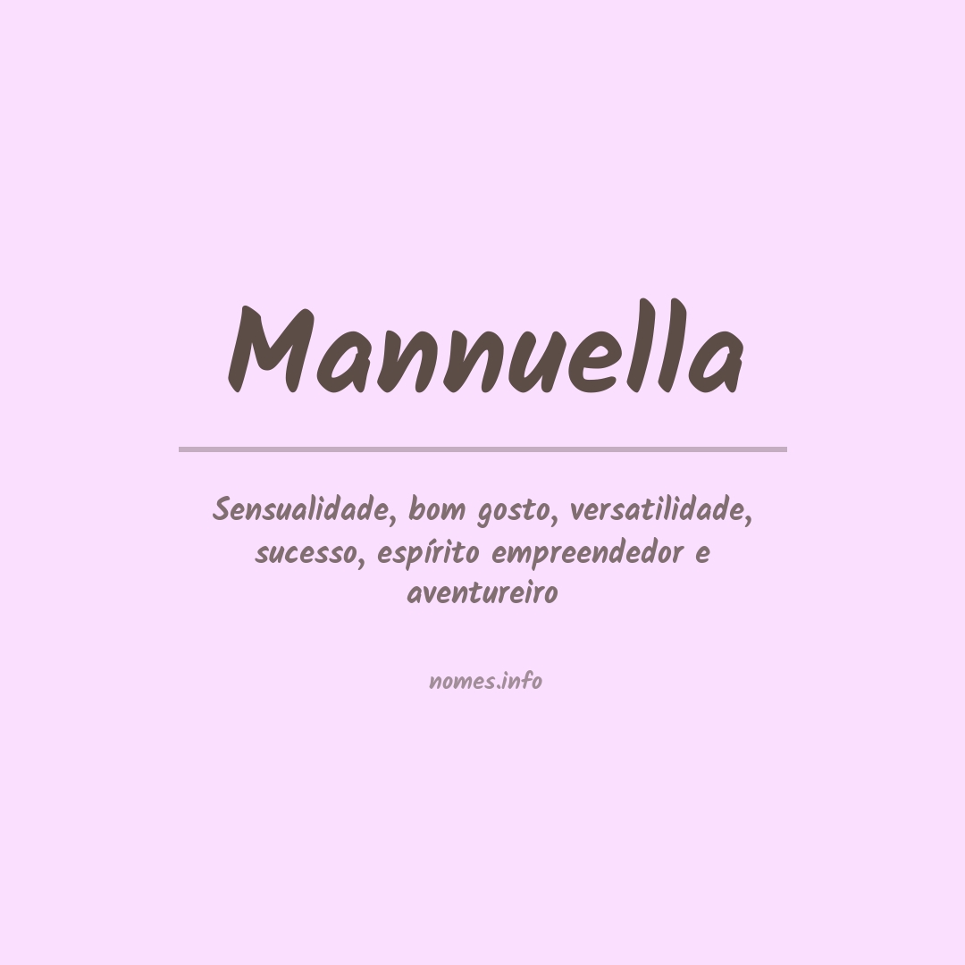 Significado do nome Mannuella