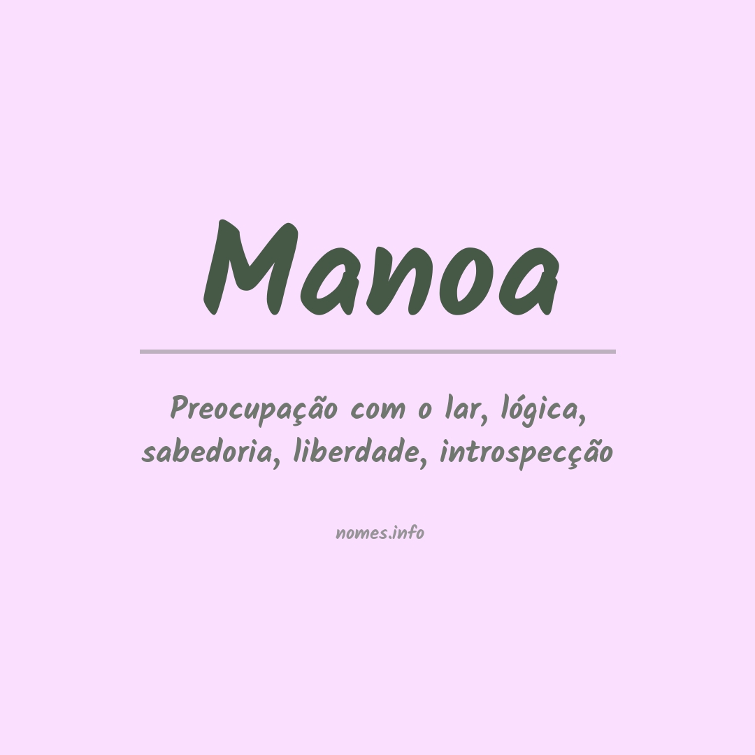 Significado do nome Manoa
