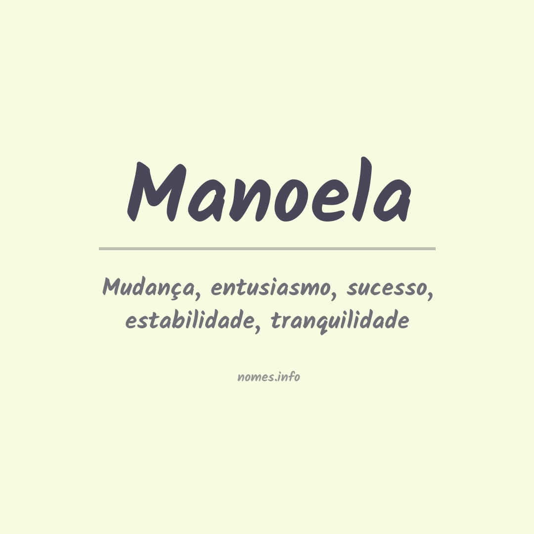 Significado do nome Manoela