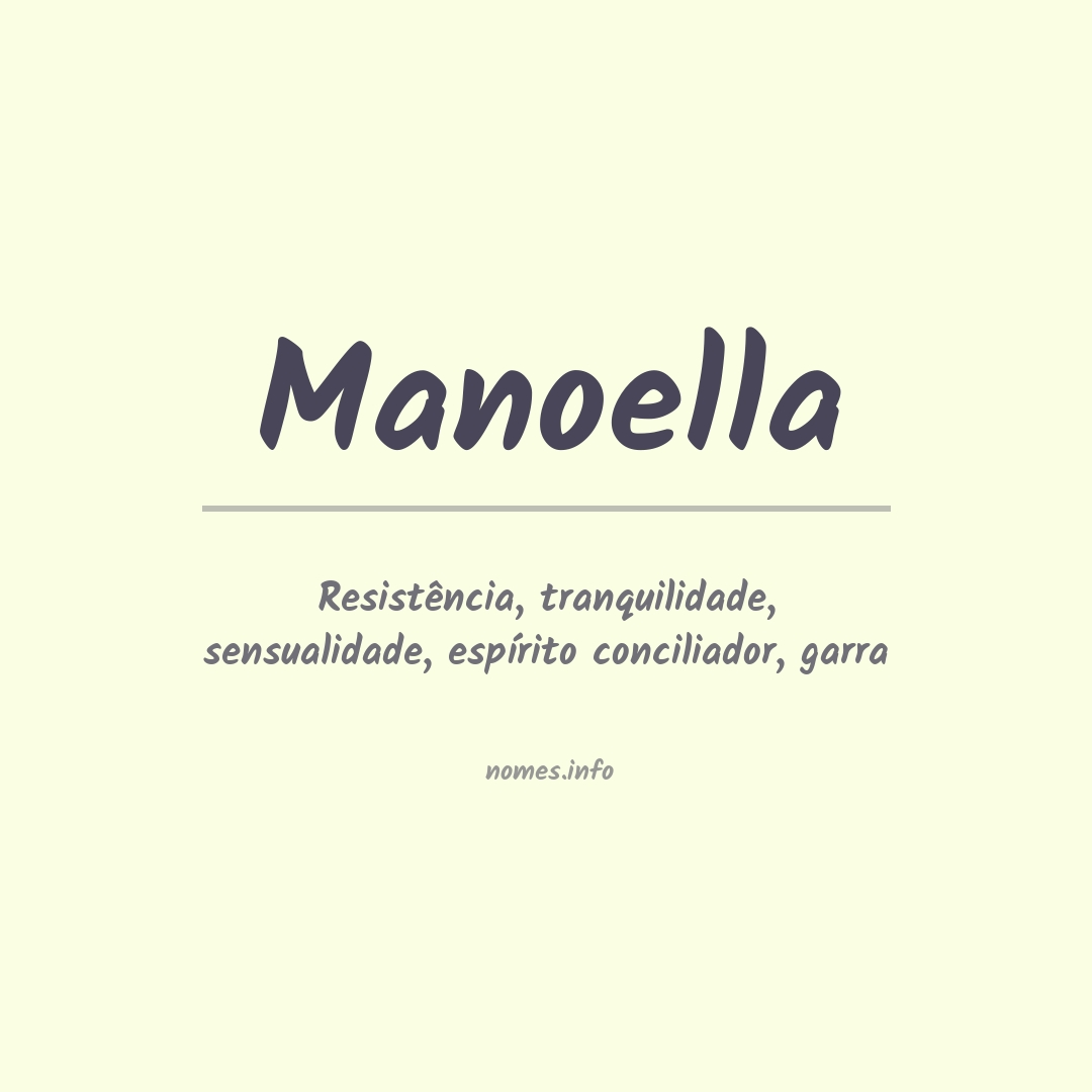 Significado do nome Manoella