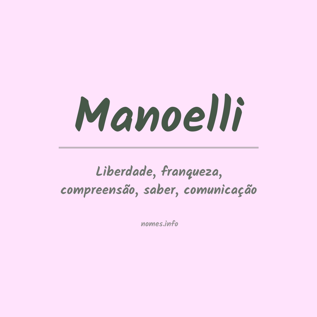 Significado do nome Manoelli