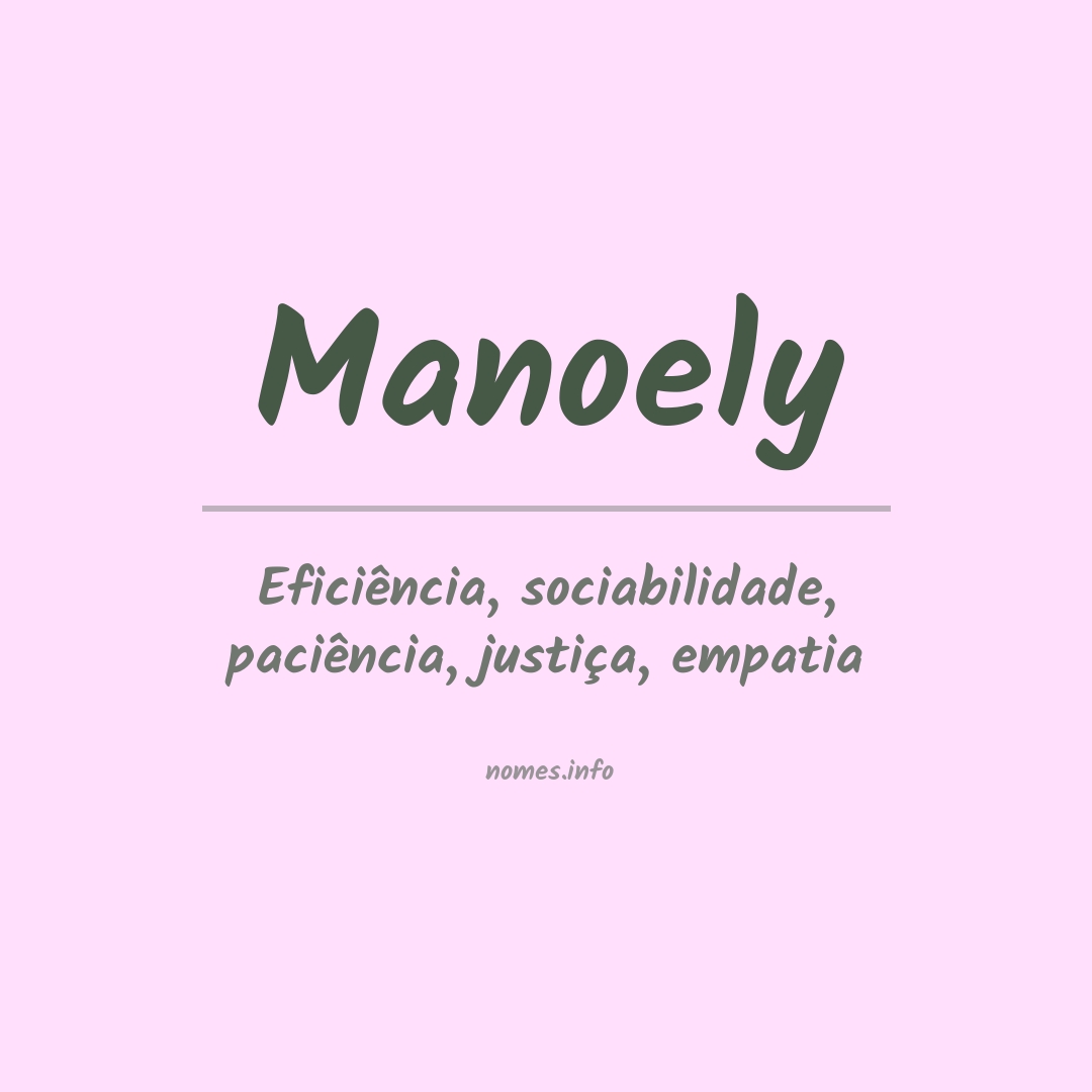 Significado do nome Manoely