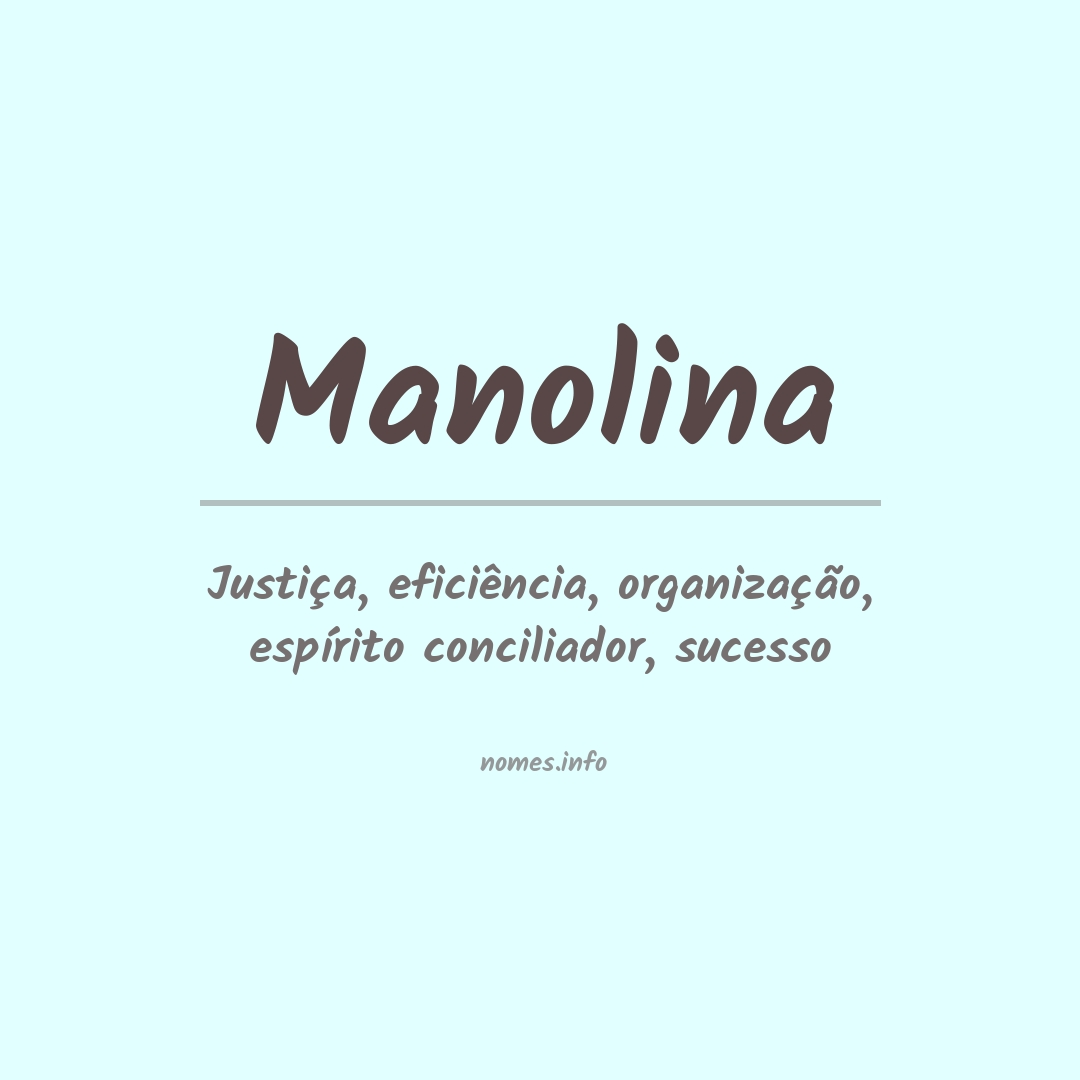 Significado do nome Manolina