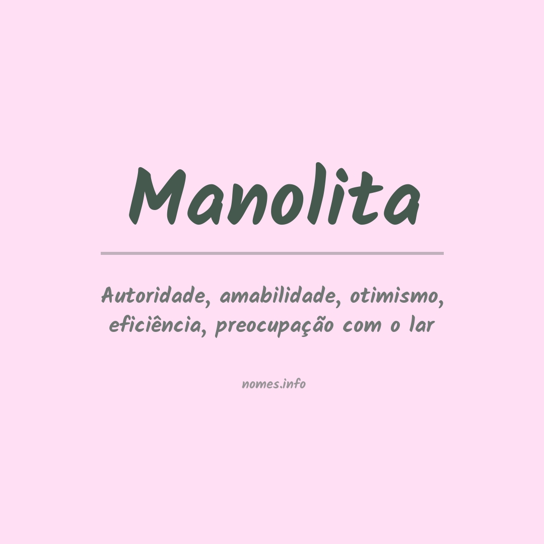 Significado do nome Manolita