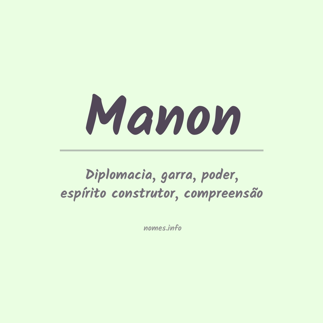 Significado do nome Manon