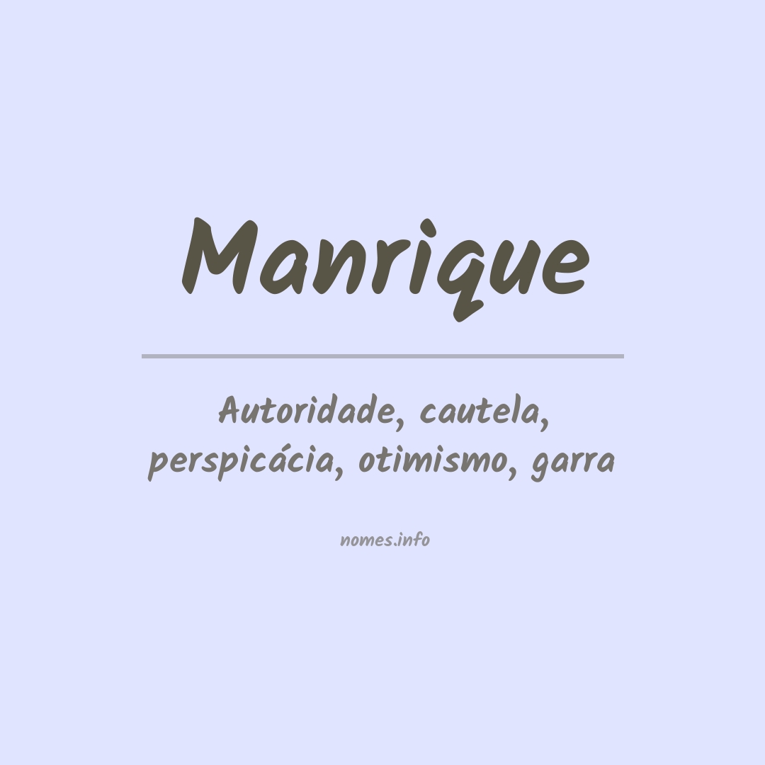Significado do nome Manrique