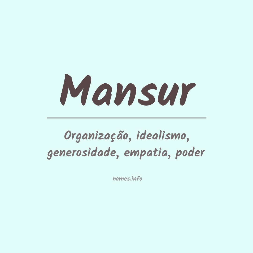 Significado do nome Mansur