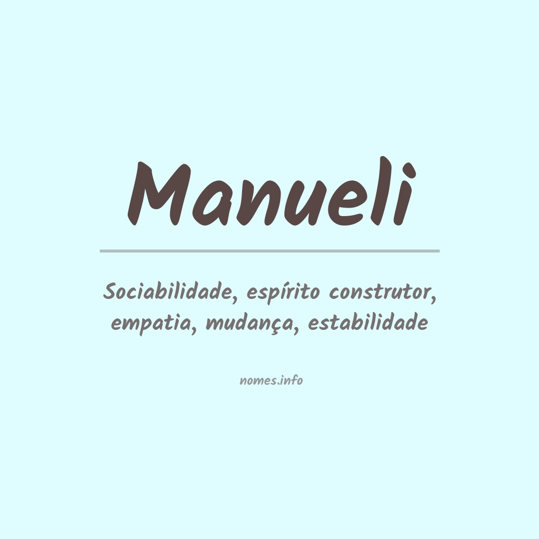 Significado do nome Manueli