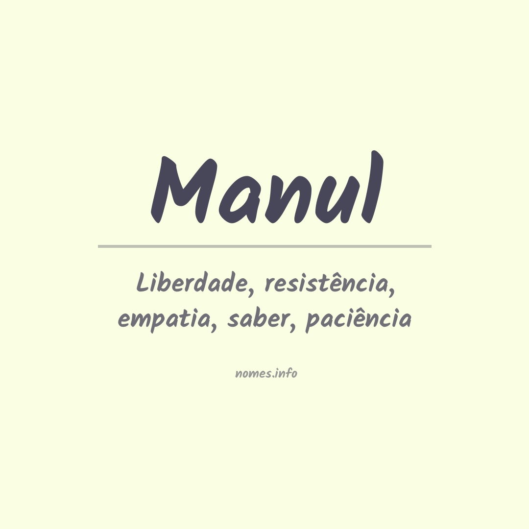 Significado do nome Manul