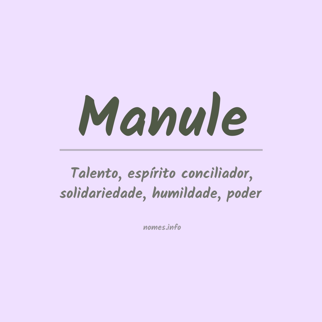 Significado do nome Manule