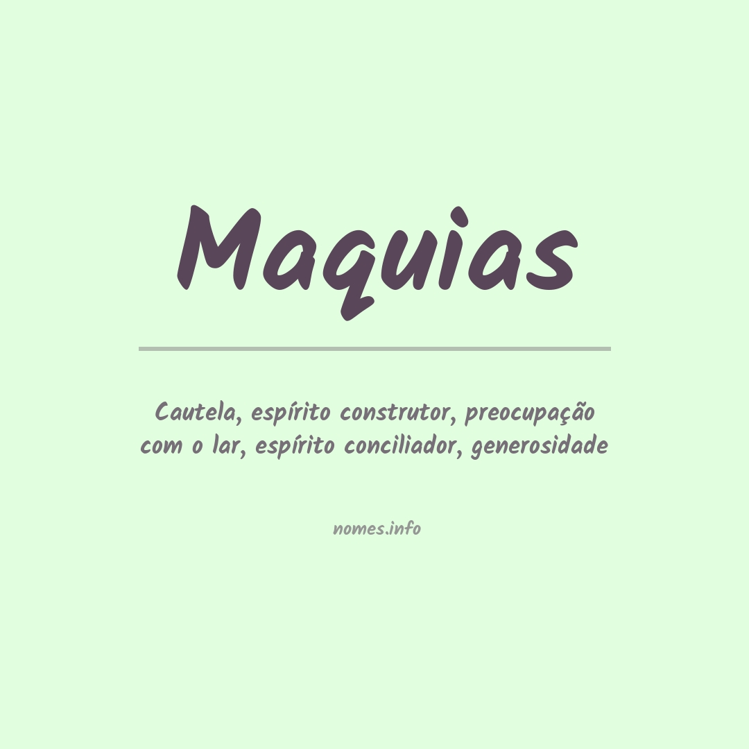 Significado do nome Maquias