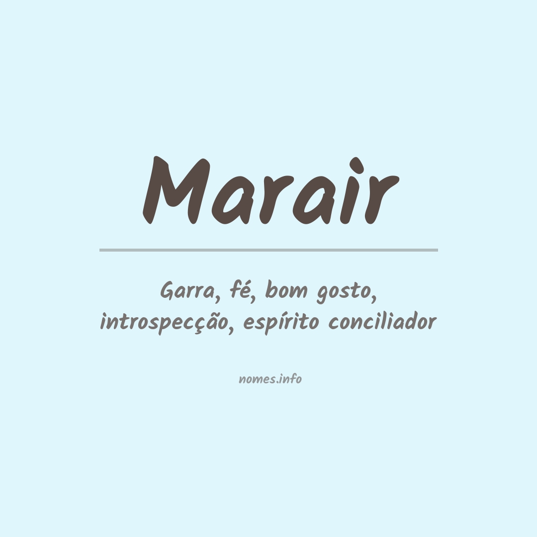 Significado do nome Marair