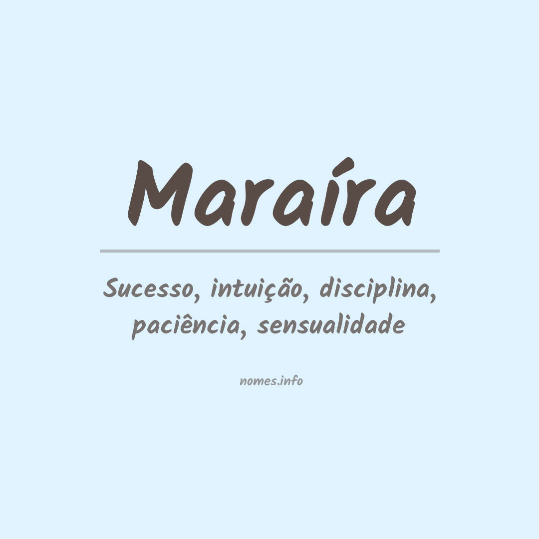 Significado do nome Maraíra