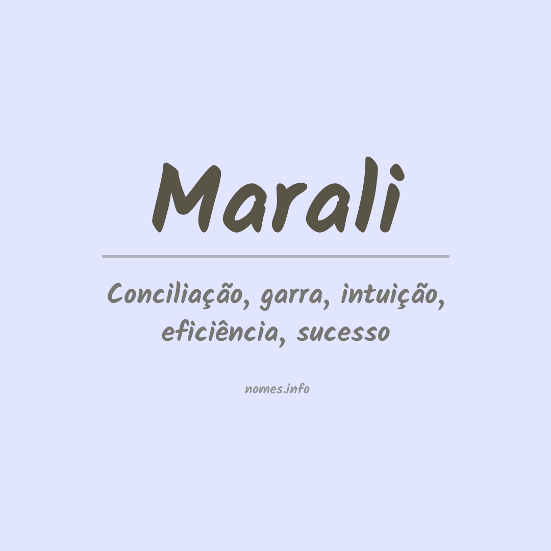 Significado do nome Marali