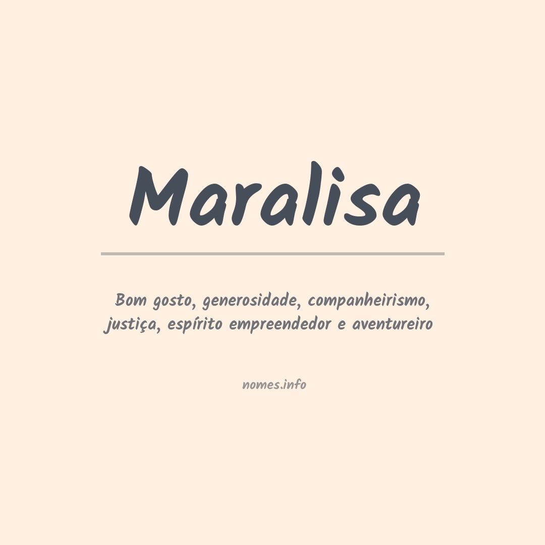 Significado do nome Maralisa