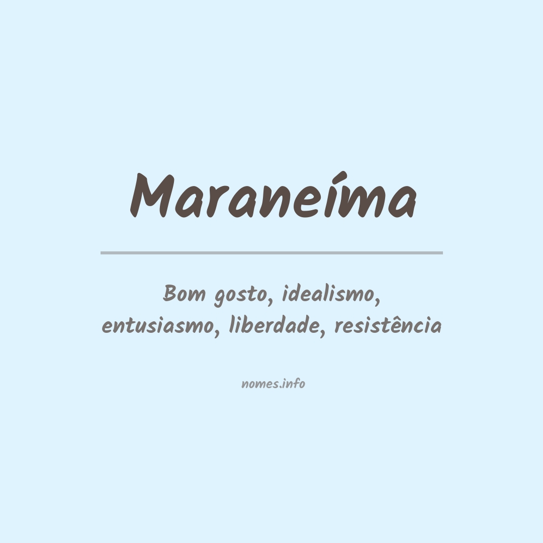 Significado do nome Maraneíma