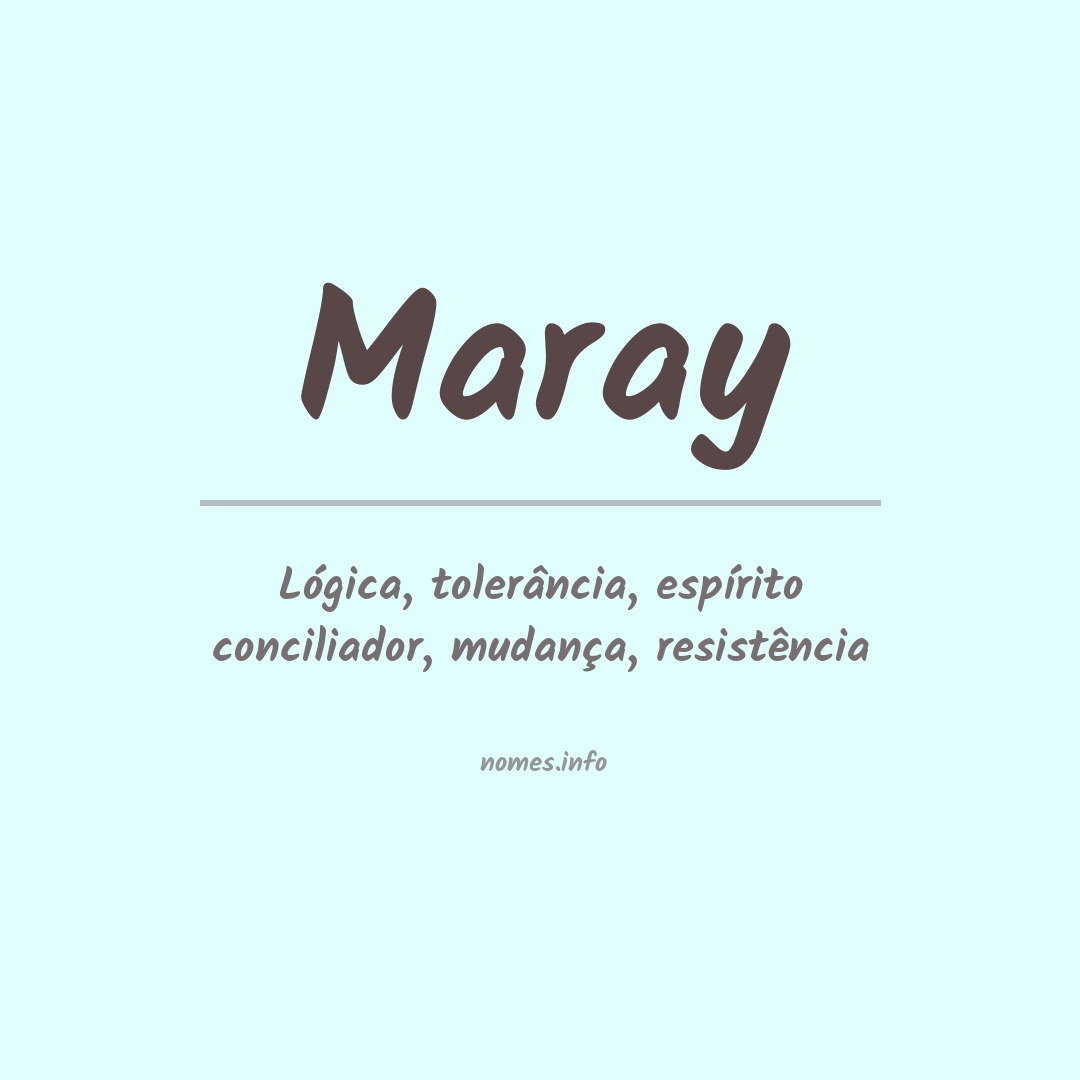 Significado do nome Maray