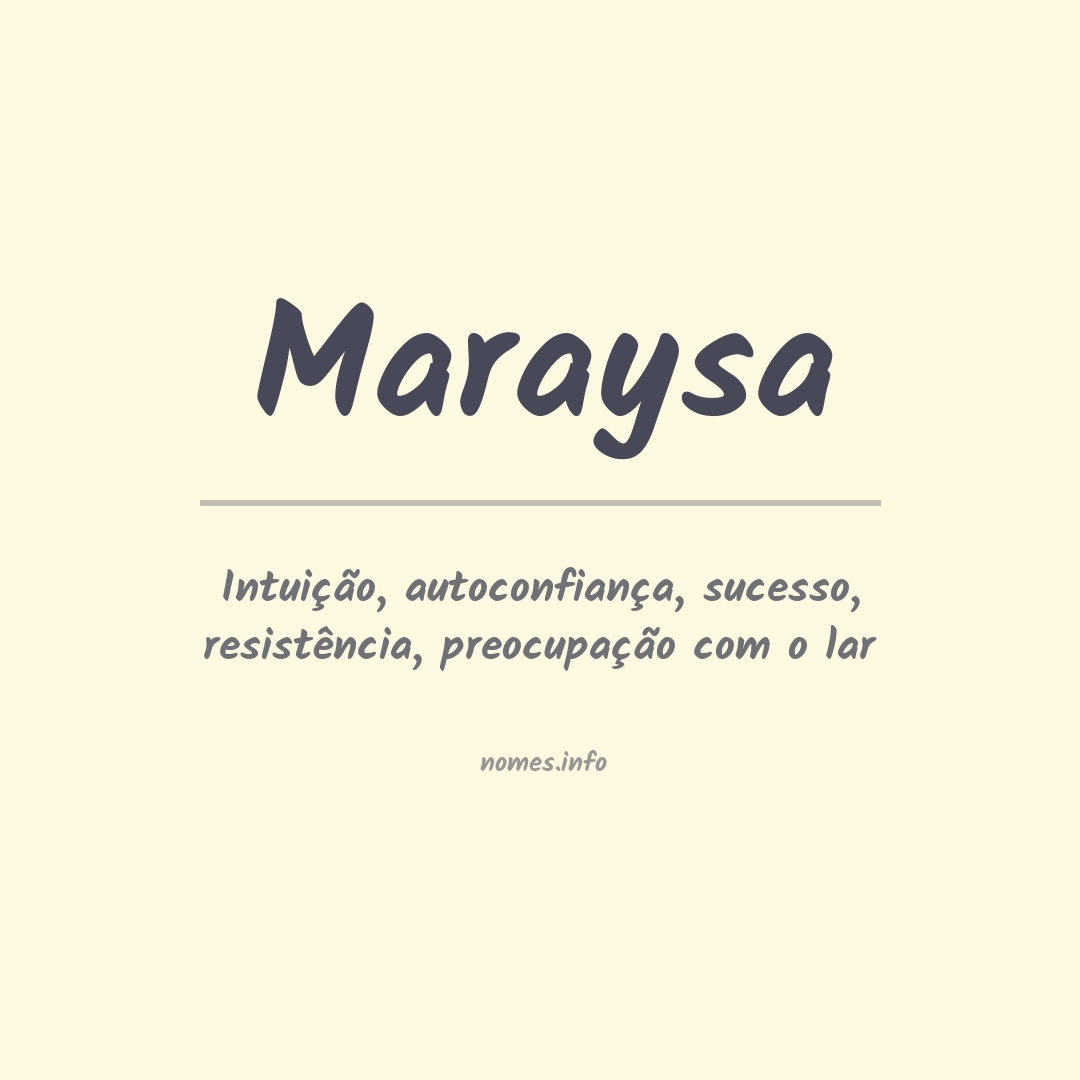 Significado do nome Maraysa