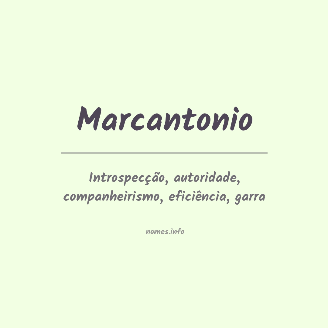 Significado do nome Marcantonio