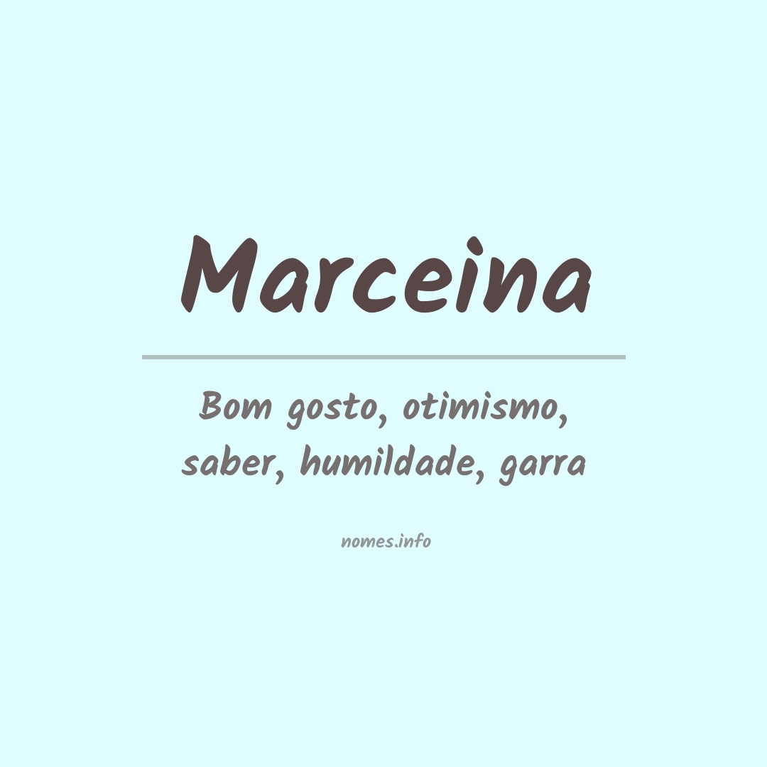 Significado do nome Marceina