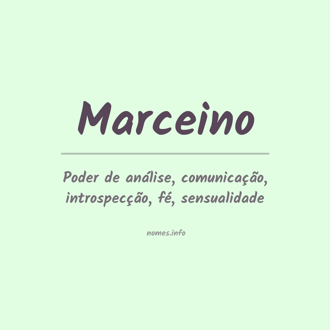 Significado do nome Marceino