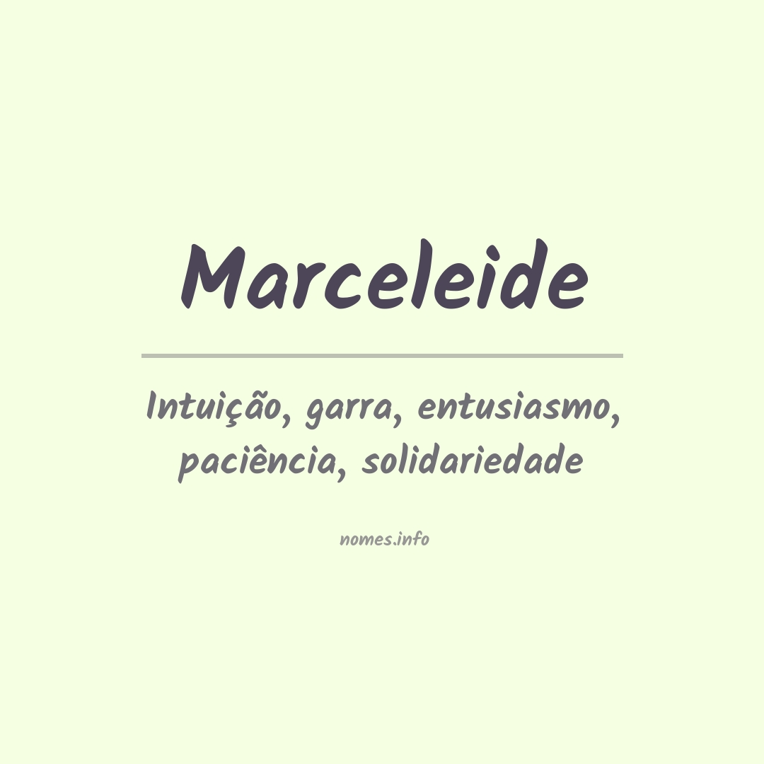 Significado do nome Marceleide