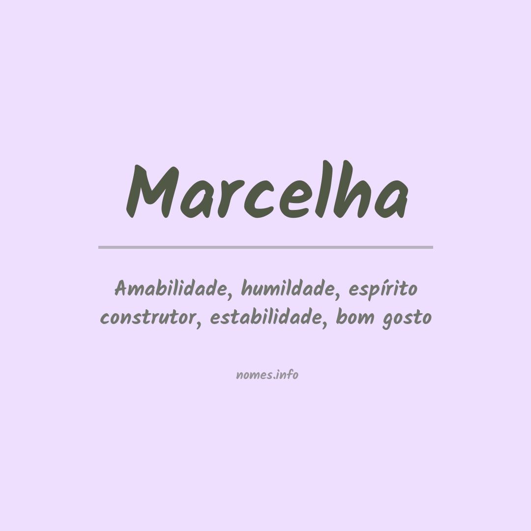 Significado do nome Marcelha
