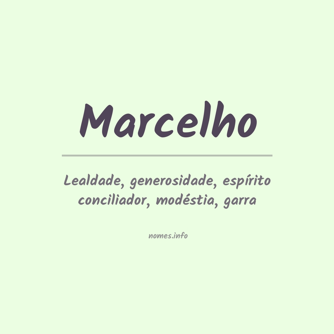 Significado do nome Marcelho
