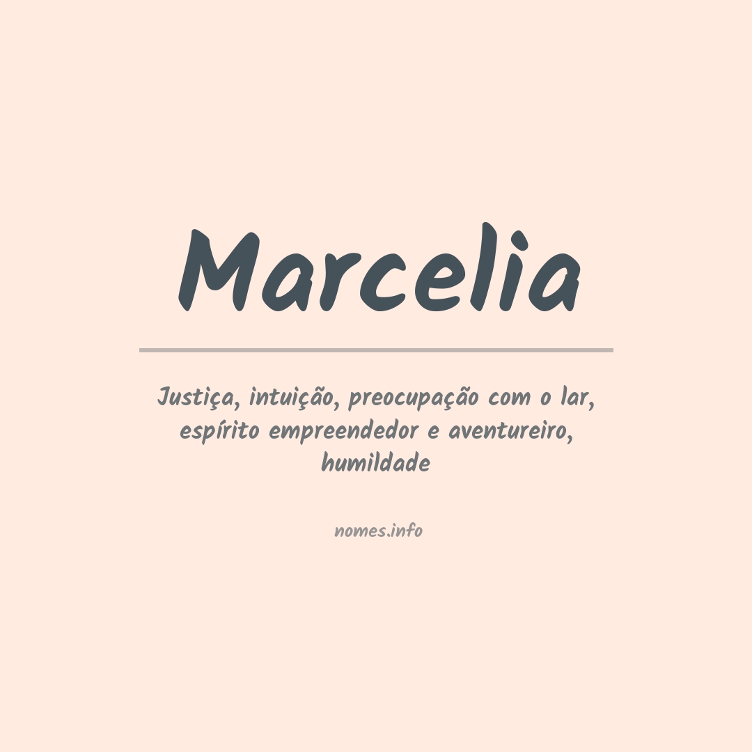 Significado do nome Marcelia