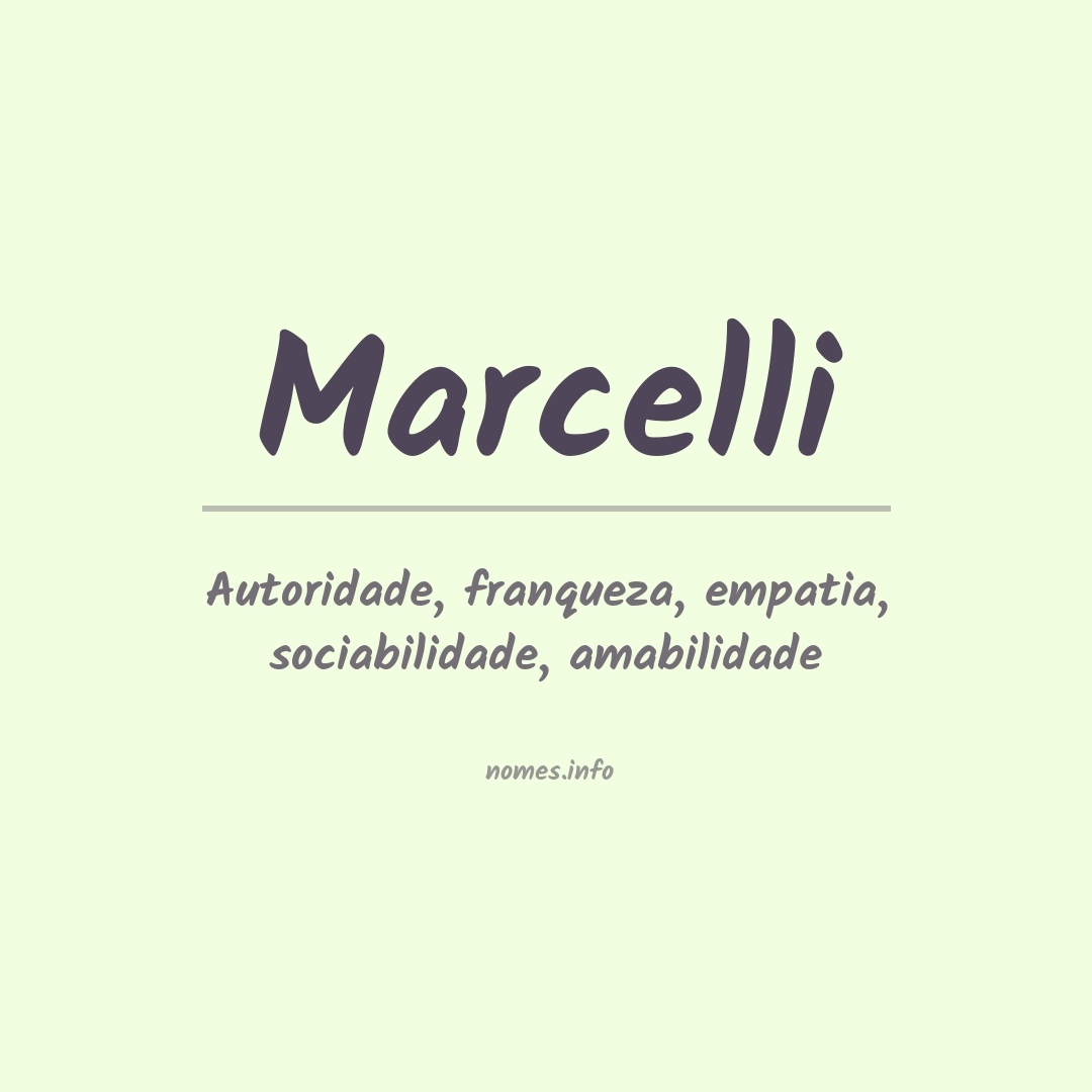 Significado do nome Marcelli