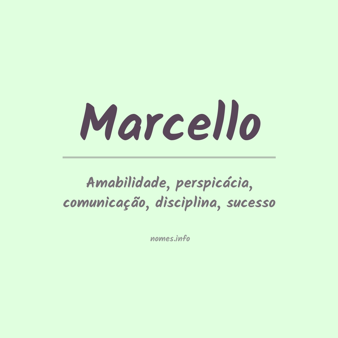 Significado do nome Marcello