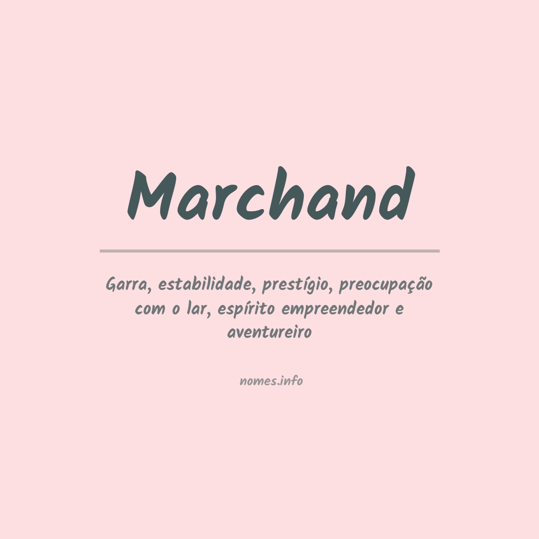 Significado do nome Marchand