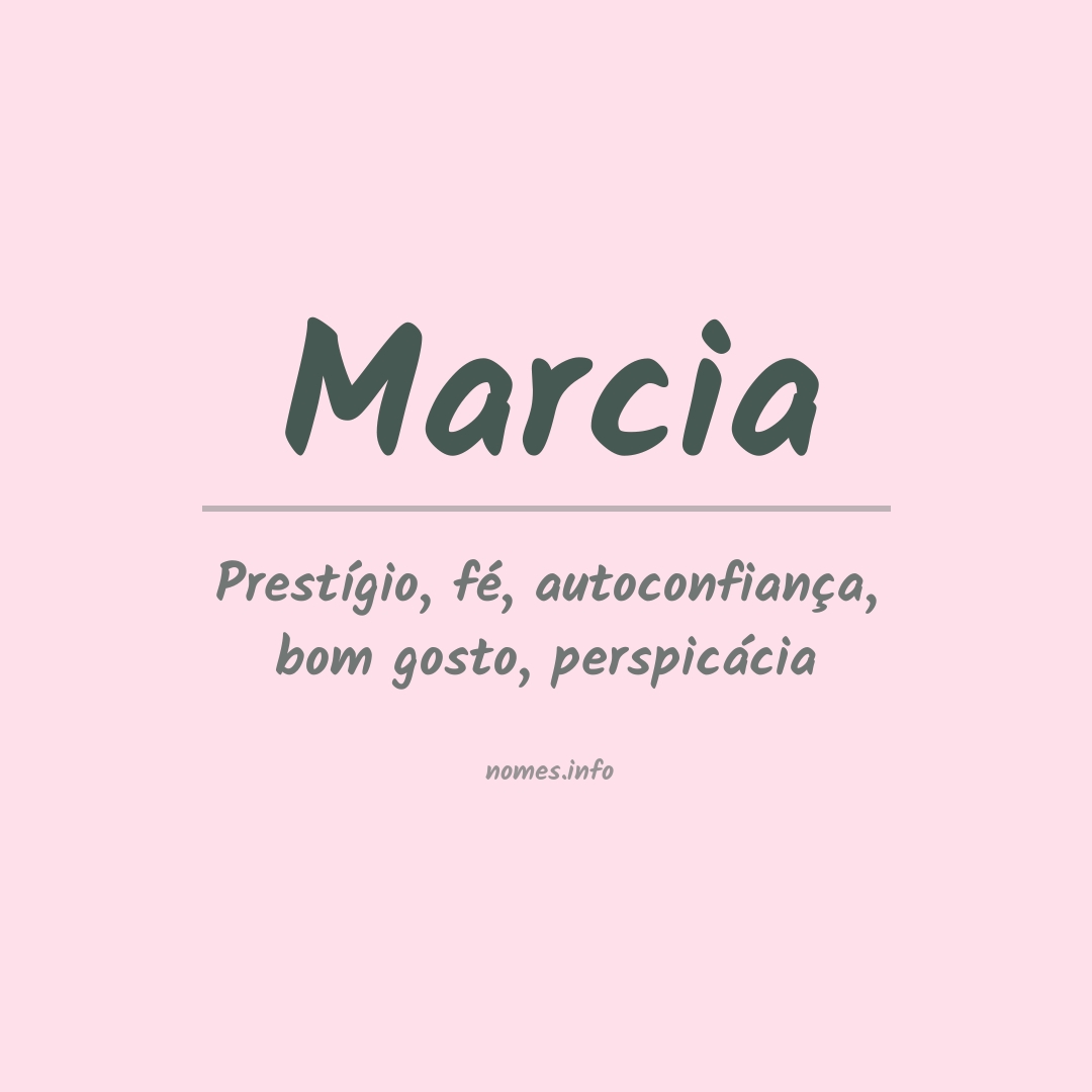 Significado do nome Marcia